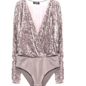 Crushed velvet bodysuit